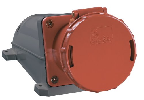 Розетка кабельная накладная IEK КНР ССИ-134 63А 3Р+PE 400В IР54 красный фото Розетка кабельная накладная IEK КНР ССИ-134 63А 3Р+PE 400В IР54 красный картинка